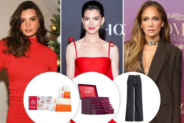 Colagem de três caixas diferentes de produtos para a pele do Dr. Dennis Gross com pacotes de peeling individuais.