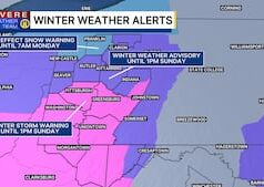 A queda de neve na área causará condições de condução perigosas; maior impacto esta noite A queda de neve na área causará condições de condução perigosas; maior impacto esta noite