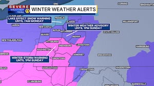 A queda de neve na área causará condições de condução perigosas; maior impacto esta noite A queda de neve na área causará condições de condução perigosas; maior impacto esta noite