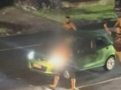 A situação do homem após briga de rua em Queensland Moradores disseram que um grupo de estranhos ameaçou suas filhas.