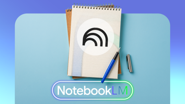 A última atualização do Google mudou a maneira como me Ilustração do recurso Deep Research do NotebookLM, mostrando uma lupa sobre código binário, o logotipo do NotebookLM e cartões de documentos empilhados.