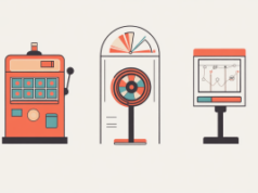 A vida no cinza: por que a inovação no jogo provém de áreas não regulamentadas Inovação em jogos de azar. A vida no cinza: por que a inovação nos jogos de azar provém de áreas não regulamentadas. Máquina caça-níqueis ilustrada, botão giratório estilo roleta e terminal de gráfico de dados representando mercados de jogos de azar e previsões.