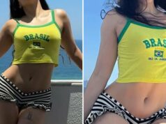 Adivinhe a cantora sexy usando este top curto! As fotos quentes de Rosalía