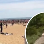 Um ataque repugnante na praia viu uma menina de 13 anos ser chutada, esbofeteada e pisoteada por duas meninas.