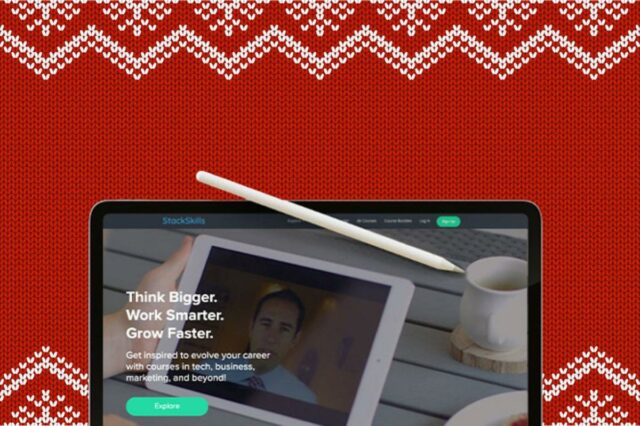 Alcance todas as suas metas para 2026 com acesso vitalício Colagem de imagens representando cursos de TI, Design, Negócios, Desenvolvimento, Finanças e Marketing com texto