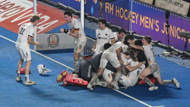 Alemanha vence a Espanha e conquista o oitavo título da Alemanha vence a Espanha e conquista o oitavo título da Copa do Mundo Júnior de Hóquei Masculino, ampliando o recorde