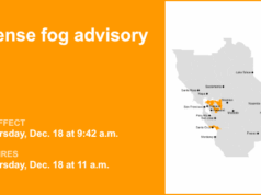 Alerta de neblina densa emitido para East Bay Interior Valleys e Northern Monterey Bay na quinta-feira ao meio-dia Alerta de neblina densa emitido para East Bay Interior Valleys e Northern Monterey Bay na quinta-feira ao meio-dia