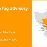 Alerta de neblina densa para Delta na segunda-feira – visibilidade limitada