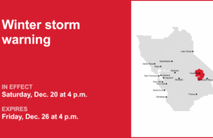 Alerta de tempestade de inverno para Yosemite até o início da noite de sexta-feira – rajadas podem atingir o pico de 50 mph Alerta de tempestade de inverno para Yosemite até o início da noite de sexta-feira – rajadas podem atingir o pico de 50 mph