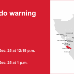 Alerta de tornado emitido para o condado de Santa Cruz