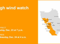 Alerta de vento forte emitido para o norte da Califórnia na terça e quarta-feira – rajadas de até 60 mph Alerta de vento forte emitido para o norte da Califórnia na terça e quarta-feira – rajadas de até 60 mph