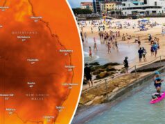 Alerta emitido enquanto grande onda de calor atinge Sydney Onda de calor e praia NH.