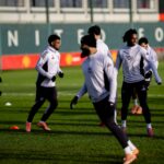 Bryan Mbeumo comemora gol do Manchester United x Liverpool.