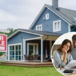 Um jovem casal parece preocupado ao ler documentos financeiros na cozinha.