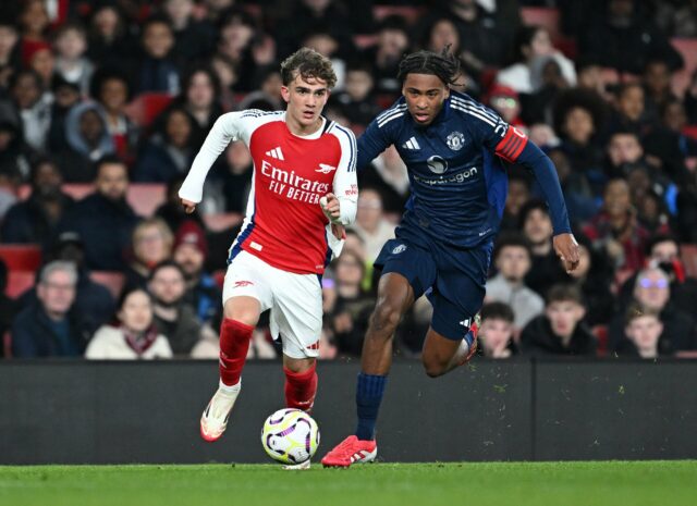 Amistoso do Man Utd com o Arsenal deixa Max Dowman, Amir Ibragimov lidera o discurso da equipe do Manchester United Sub-18.