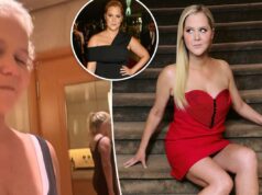Amy Schumer mostra perda de peso de 22 quilos em selfie de Skims Amy Schumer mostra perda de peso de 22 quilos em selfie de Skims