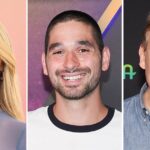 Alan Bersten beija o parceiro de 'DWTS' de Emma Slater, Andy Richter, durante o Kiss Cam