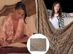 Apenas os leitores da Page Six podem economizar 35% na Lola Blankets com nosso código exclusivo da Cyber Monday Manta marrom macia e texturizada com um canto dobrado.