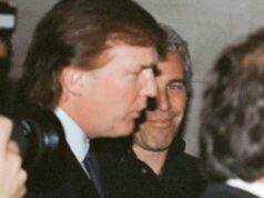 Arquivos de Jeffrey Epstein divulgados pelo Departamento de Justiça dos EUA Donald Trump e Jeffrey Epstein juntos.