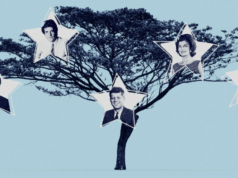 Árvore genealógica Kennedy: tudo sobre os filhos, netos e muito mais de JFK Presidente John F. Kennedy fotografado na col. Daily News