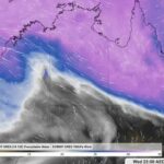 Previsão de chuva acumulada durante os 10 dias encerrados às 23h AEDT do dia 26 de dezembro de 2025, de acordo com o modelo ECMWF.