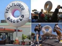 As placas gigantes de donuts da Califórnia estão derretendo lentamente As placas gigantes de donuts da Califórnia estão derretendo lentamente