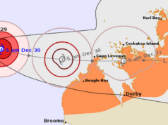 Austrália Ocidental se prepara para o ciclone tropical Hayley O severo ciclone tropical Haley está se dirigindo para o noroeste da costa de Kimberley, na Austrália Ocidental.