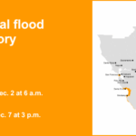Aviso de inundação costeira em vigor para as linhas costeiras da área da baía de terça a domingo