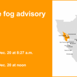 Aviso de neblina densa em vigor para Marin Coastal Range e North Bay Interior Valleys até o meio-dia de sábado