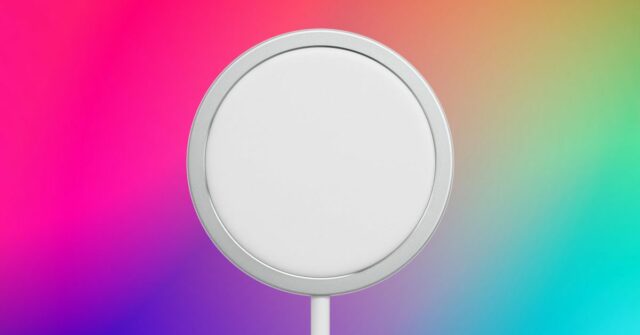 UE confirma que a Apple pode fazer um iPhone sem porta sem USB-C | Carregador MagSafe em fundo colorido