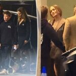 Ben Affleck se reúne desajeitadamente com as ex-namoradas Jennifer Lopez e Jennifer Garner na peça da escola de seus filhos