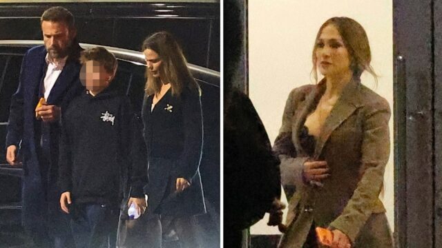 Ben Affleck vê Jennifer Garner e Jennifer Lopez no show ben-affleck-jennifer-lopez-backgrid-1