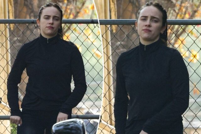 Billie Eilish troca suas roupas largas por um conjunto justo
