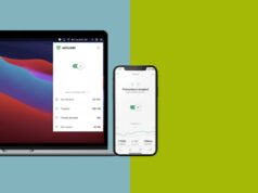 Bloqueie o lixo e mantenha as crianças seguras com o plano familiar AdGuard por apenas US$ 16 Ilustração de um smartphone exibindo um artigo sobre o fim dos poderosos bloqueadores de anúncios, com o logotipo do AdGuard.