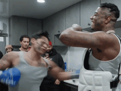 Blueface saiu cambaleando após um soco no estômago do boxeador Ryan Garcia, em vídeo 120625_blueface_ryan_garcia_cal