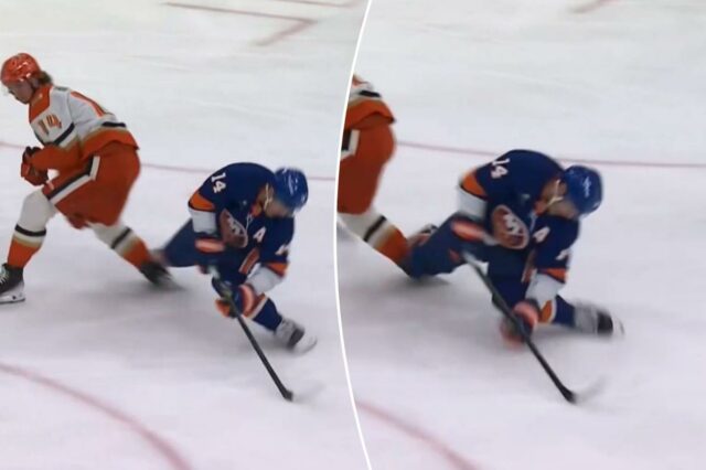 Bo Horvat sai mais cedo devido a uma lesão na Bo Horvat sofreu uma lesão durante o jogo dos Ducks na quinta-feira.