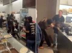Briga violenta capturada em vídeo entre clientes e funcionários da Chipotle de Connecticut desencadeia investigação policial Polícia investiga briga violenta entre clientes e funcionários em West Hartford Chipotle
