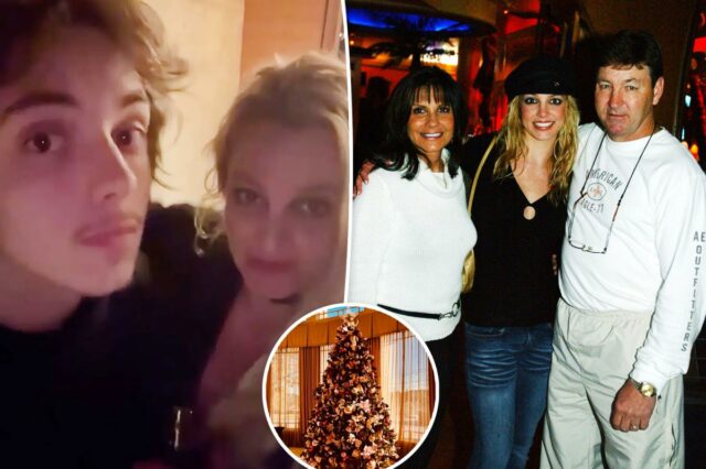 Britney Spears critica a família 'inocente' em uma postagem sarcástica de Natal depois de passar as férias com o filho Jayden
