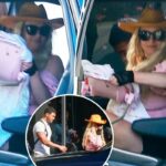 Britney Spears estranhamente carrega um carrinho de bebê de brinquedo ao retornar de Cabo com um influenciador de fitness rasgado
