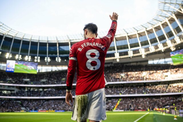 Bruno Fernandes acaba de igualar Moisés Caicedo e o capitão Gráfico dos artilheiros da Premier League no SofaScore.