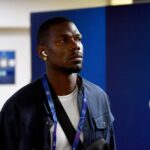 Bruno Fernandes e Paul Pogba treinando pelo Manchester United