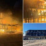Cabana do clube de praia de Nova York destruída em grande incêndio: vídeo