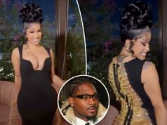 Cardi B usa vestido preto profundo com costas abertas para comemorar o aniversário de 32 anos do namorado Stefon Diggs em Miami Cardi B usa vestido preto profundo com costas abertas para comemorar o aniversário de 32 anos do namorado Stefon Diggs em Miami