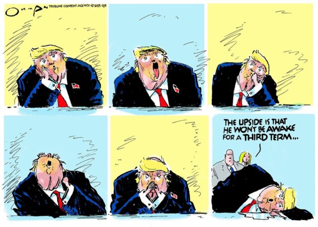 Cartoon: Cansado demais para um terceiro mandato
