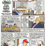 Cartoon: Tom the Dancing Bug News – Trump executa greve de perdão em um barco cheio de narcoterroristas