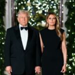 O retrato oficial de Natal da Casa Branca com o presidente Trump e a primeira-dama Melania foi divulgado - e é um caso formal.