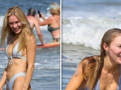 Cassie Randolph chega à praia em um biquíni minúsculo depois de se casar com Brighton Reinhardt Cassie-Randolph-sub-backgrid-4