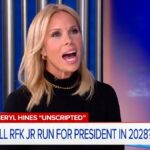 Cheryl Hines ri da possibilidade de candidatura presidencial de RFK Jr. em 2028: 'Vou dizer que não, ele não' | Vídeo