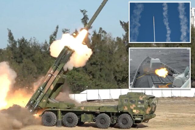 China dispara foguetes contra Taiwan em jogos de guerra que simulam bloqueio
