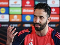 Christian Eriksen revela que os jogadores do Man United não ficaram satisfeitos com algo que Ruben Amorim disse Imagem aproximada de Ruben Amorim.